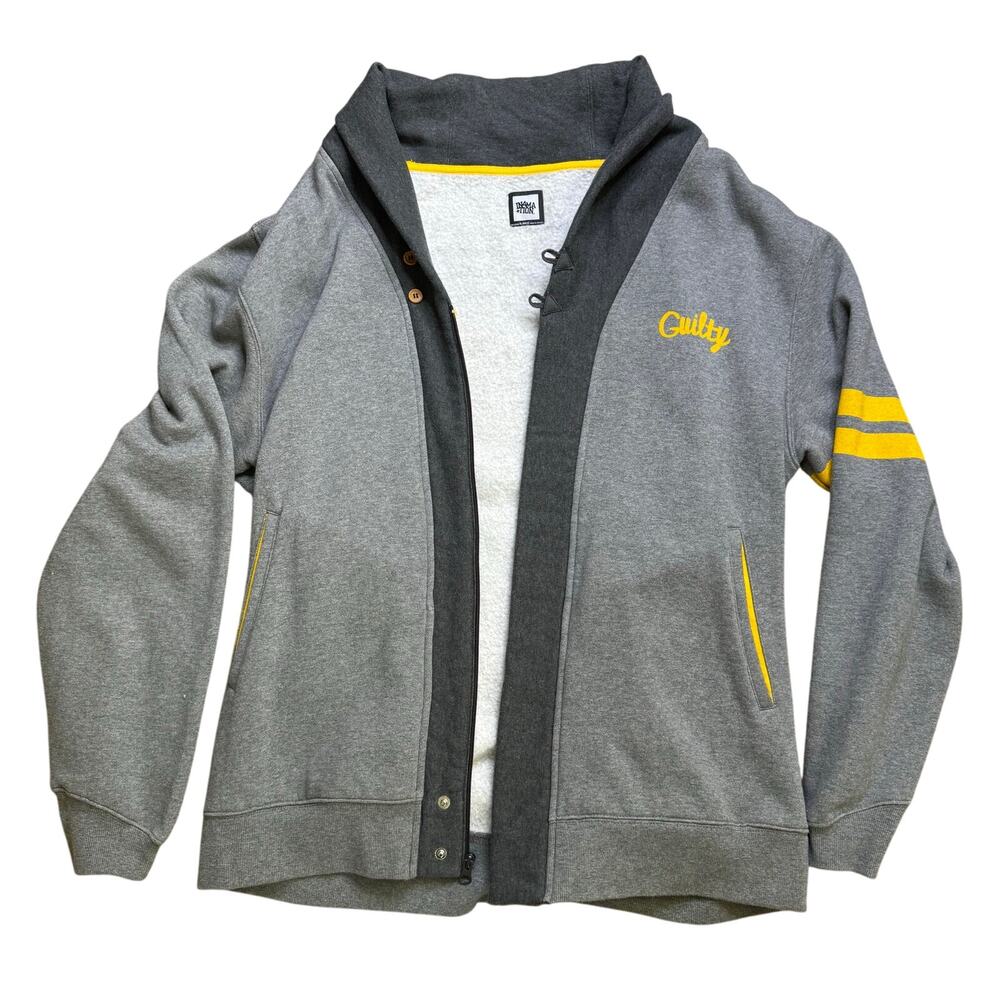 IN4MATION VINTAGE GREY XL EXTRA LARGE MENS CARDIGAN SWEATER COTTON LOOSE FIT